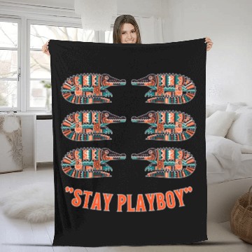 Discover Stylish Playboy with Crocodile Fleece Blankets