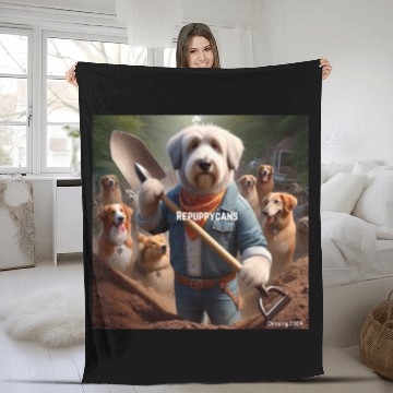 Discover Funny and cute animal or pet Republican Fleece Blankets