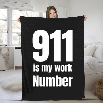 Discover 911 Is My Work Number Dispatcher First Responders Fleece Blankets