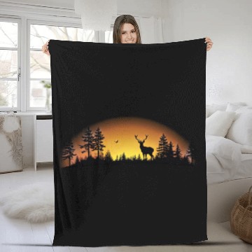 Discover Sunset Wilderness Fleece Blankets