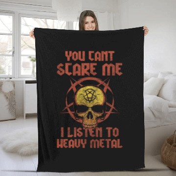 Discover Rock and Roll Band Skull Heavy Fleece Blankets