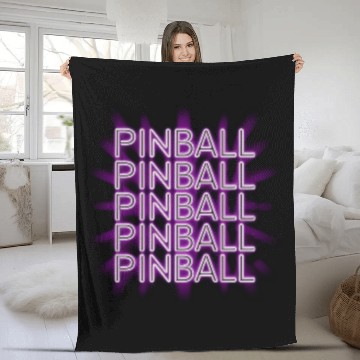 Discover Pinball Purple Neon Fleece Blankets