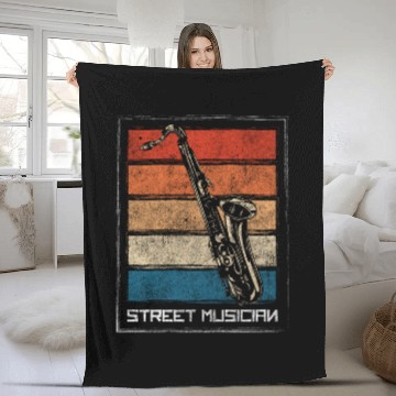 Discover Musician Street Creative Band Fleece Blankets