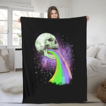 Discover Goth Rock Satan Unicorn Festivals Death Metal Fleece Blankets