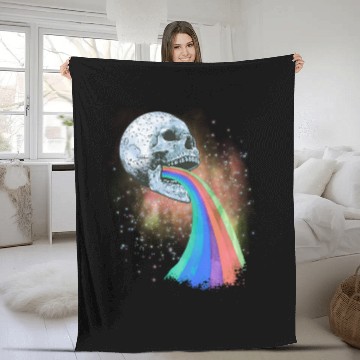 Discover Goth Rock Satan Unicorn Festivals Death Metal Fleece Blankets