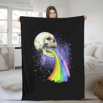 Discover Goth Rock Satan Unicorn Festivals Death Metal Fleece Blankets