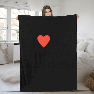 Discover I Love My Twink Boyfriend Fleece Blankets