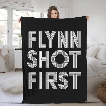 Discover Flynn Shot First -white Fleece Blankets