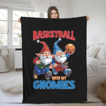 Discover Basketball With My Gnomies Fleece Blankets
