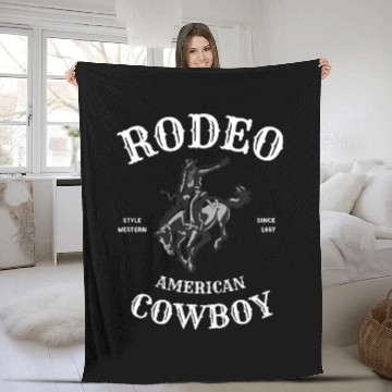 Discover Rodeo Cowboy Fleece Blankets