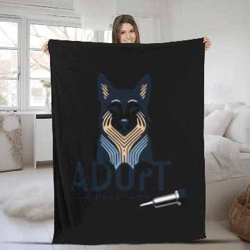 Discover Furry Friends, Not Food: for Dog lovers Fleece Blankets