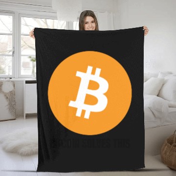 Discover Bitcoin Solves This BTC Cryptocurrency Design Fleece Blankets