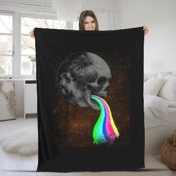 Discover Goth Rock Satan Unicorn Festivals Death Metal Fleece Blankets