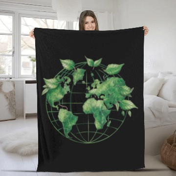Discover World Environment Fleece Blankets
