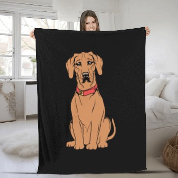 Discover Dog Puppy Pet Rhodesian Ridgeback Fleece Blankets