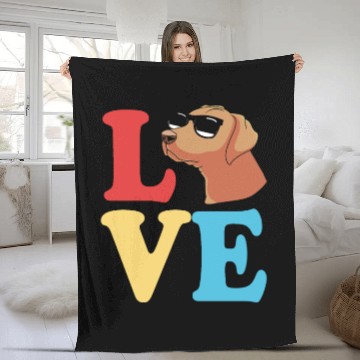 Discover Dog Lover Rhodesian Ridgeback Dog With Sunglasses Fleece Blankets