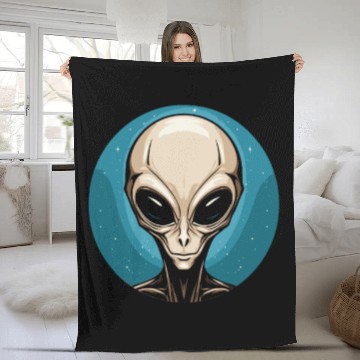 Discover Alien Extraterrestrial Flying Fleece Blankets