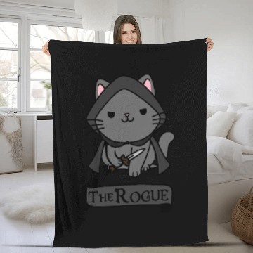 Discover The Rogue Cat Fleece Blankets