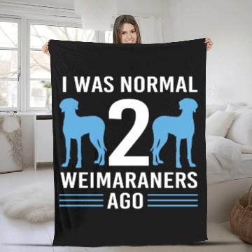Discover Weimaraner Dog Pun Pet Owner Funny Weimaraner Fleece Blankets