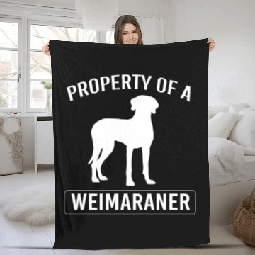 Discover Weimaraner Dog Owner Humor Funny Weimaraner Lover Fleece Blankets