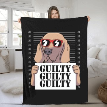 Discover Dog With Sunglasses Mugshot Funny Weimaraner Fleece Blankets