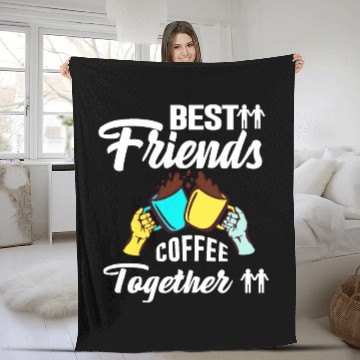 Discover Best Friend Coffee Together - Friendship Day Fleece Blankets