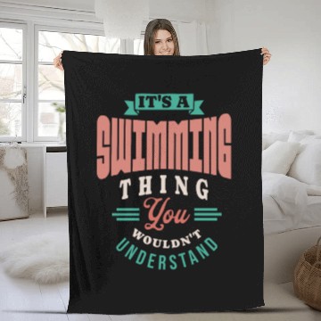 Discover It's a Swimming Thing | Sports Fleece Blankets
