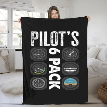 Discover Pilots 6 Pack Funny Pilot Fleece Blankets