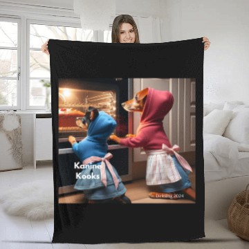 Discover Cool and funny food dog Fleece Blankets