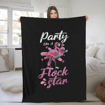 Discover Pool Flamingo Relaxation Water Fleece Blankets