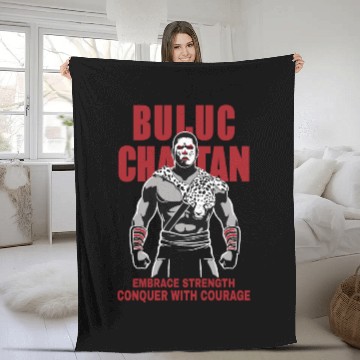 Discover Maya God, Buluc Chabtan Embrace Strength Conquer Fleece Blankets