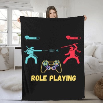 Discover game game, gaming, gamer, video game, funny, video Fleece Blankets