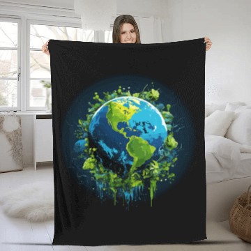 Discover Respect Your Mother Earth Day Save Our Planet Fleece Blankets
