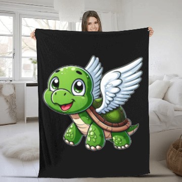 Discover Turtle Angel Wings Halo Farm Farmer Fleece Blankets