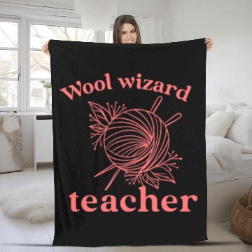 Discover Wool wizard Teacher Fleece Blankets
