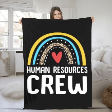 Discover Cute Rainbow Human Resources Crew HR Manager Fleece Blankets