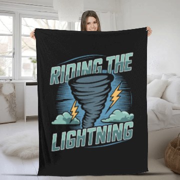Discover Tornado Chasing Adventures: Embrace Nature's Fury Fleece Blankets