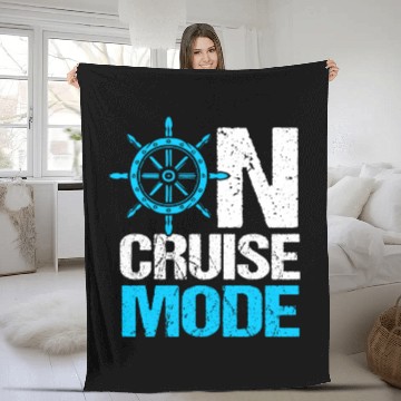 Discover Funny Cruise Trip Cruise Ship On Cruise Mode Fleece Blankets