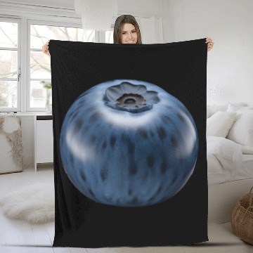 Discover Blueberry Realistic Fleece Blankets