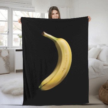Discover Banana Realistic Fleece Blankets