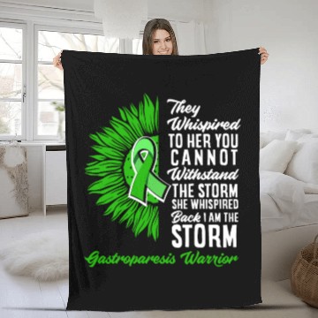 Discover Motivational Storm Gastroparesis Awareness Fleece Blankets
