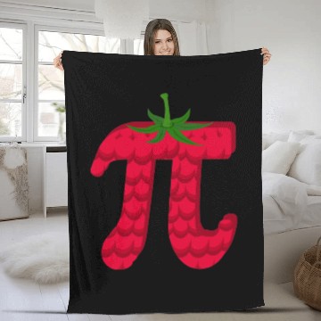 Discover Raspberry Funny Pi Day Pie Math Lover Student Fleece Blankets