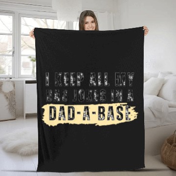 Discover Funny dad jokes from son or daughter fathers day Fleece Blankets