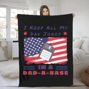 Discover Funny dad jokes from son or daughter fathers day Fleece Blankets