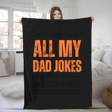 Discover Funny dad jokes from son or daughter fathers day Fleece Blankets