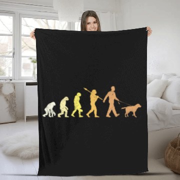 Discover Labrador EVOLUTION Labrador Lovers Funny Fleece Blankets