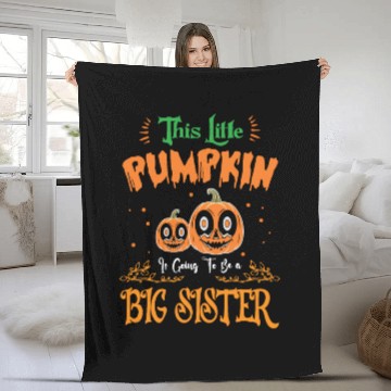 Discover Pumpkin Big Sister Fleece Blankets