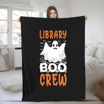 Discover Libary Boo Crew Fleece Blankets