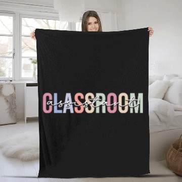 Discover Classroom Assistant Teacher Assistant School Fleece Blankets