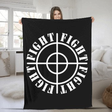 Discover Fight Statement US Presidential Election Trump Fleece Blankets